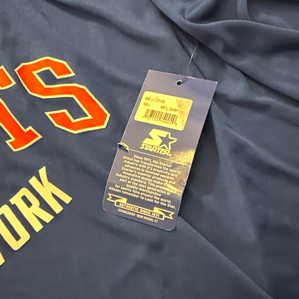 NWT NY GIANTS HOODED SHIRT STARTER - Picture 3 of 5